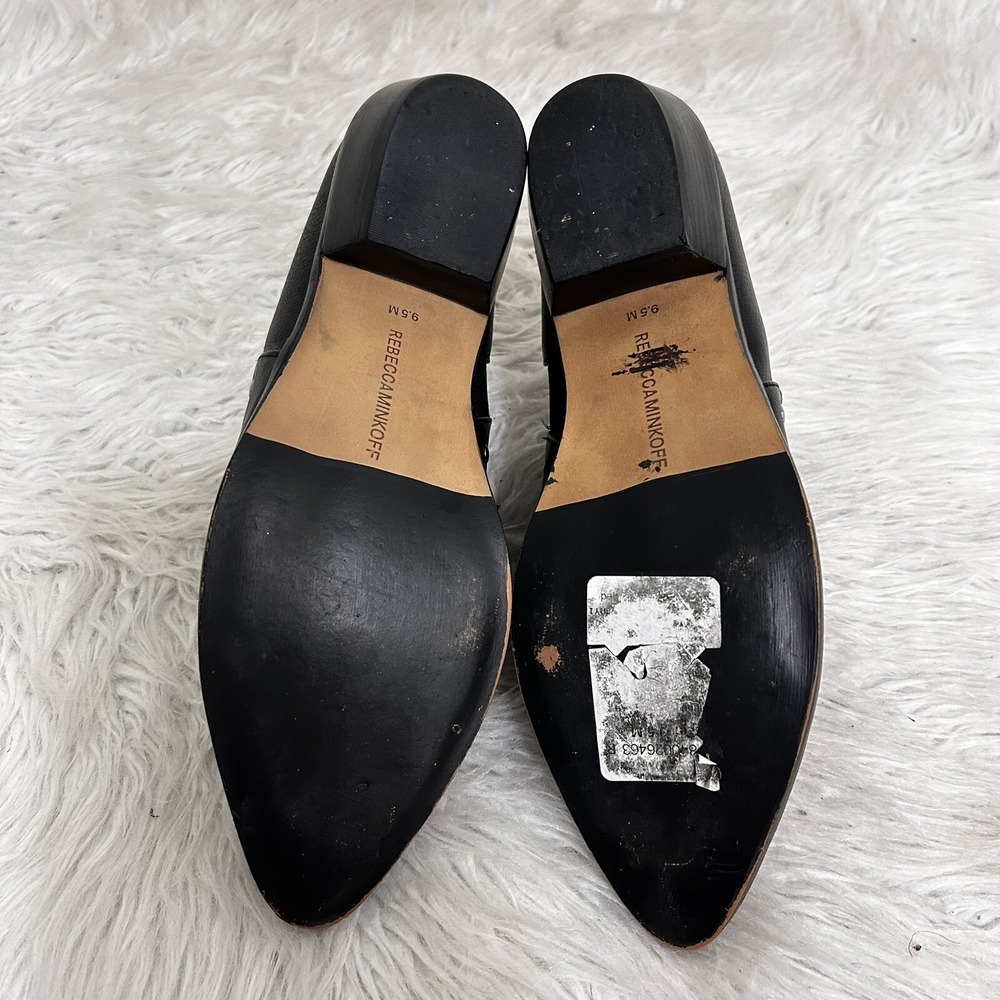 Rebecca Minkoff Annette Grommet Shootie Soft Pebble Grain Leather Slip on 9.5 M - Picture 8 of 10